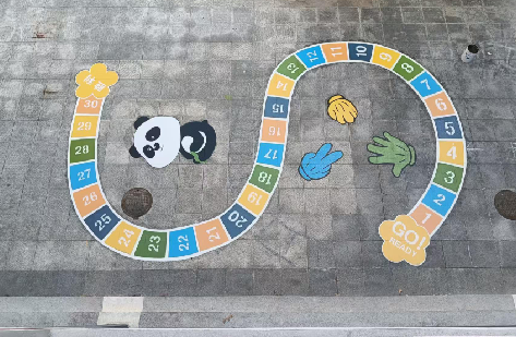 崇义地面游戏彩绘