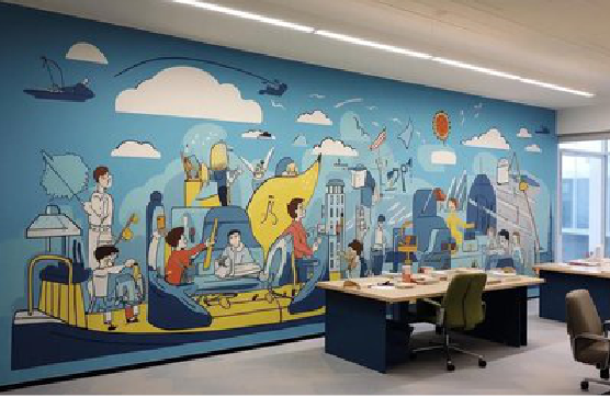 崇义办公室墙绘的特点。