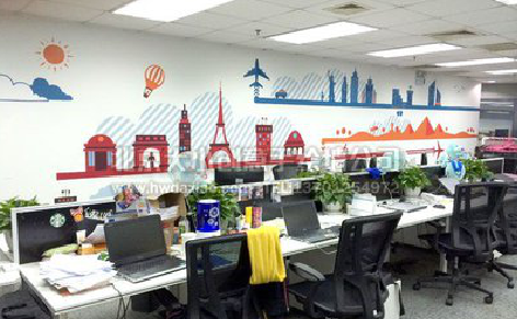 崇义教你设计办公室墙绘的方法。