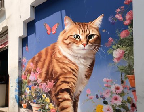 崇义自己绘制有个性的手绘墙