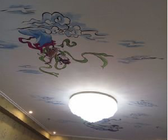 崇义如何快速绘制天花板上的手绘墙？